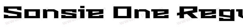Sonsie One Regular字体转换